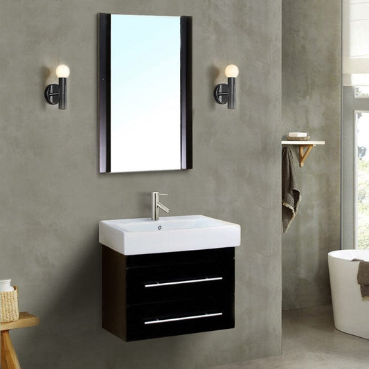 Bellaterra 24.25 in Single Wall Mount Style Sink Vanity