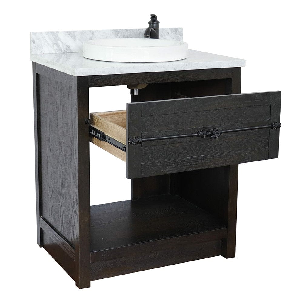 Bellaterra 31" Single Vanity in Brown Ash Finish