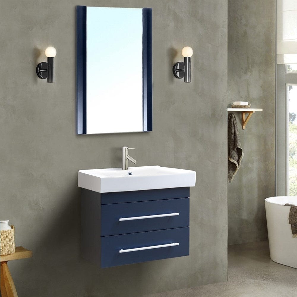 Bellaterra 24.25 in Single Wall Mount Style Sink Vanity