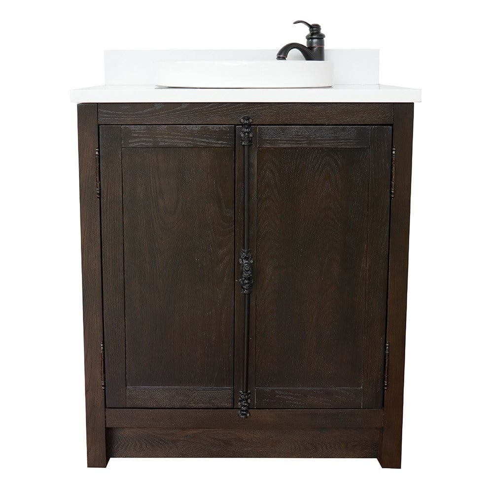 Bellaterra 31" Single Vanity in Brown Ash Finish