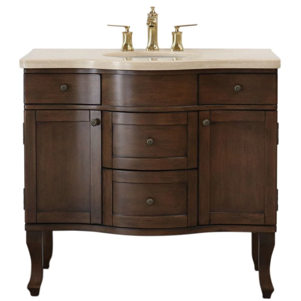 Bellaterra 38.2 in Single sink vanity-wood-walnut 203045