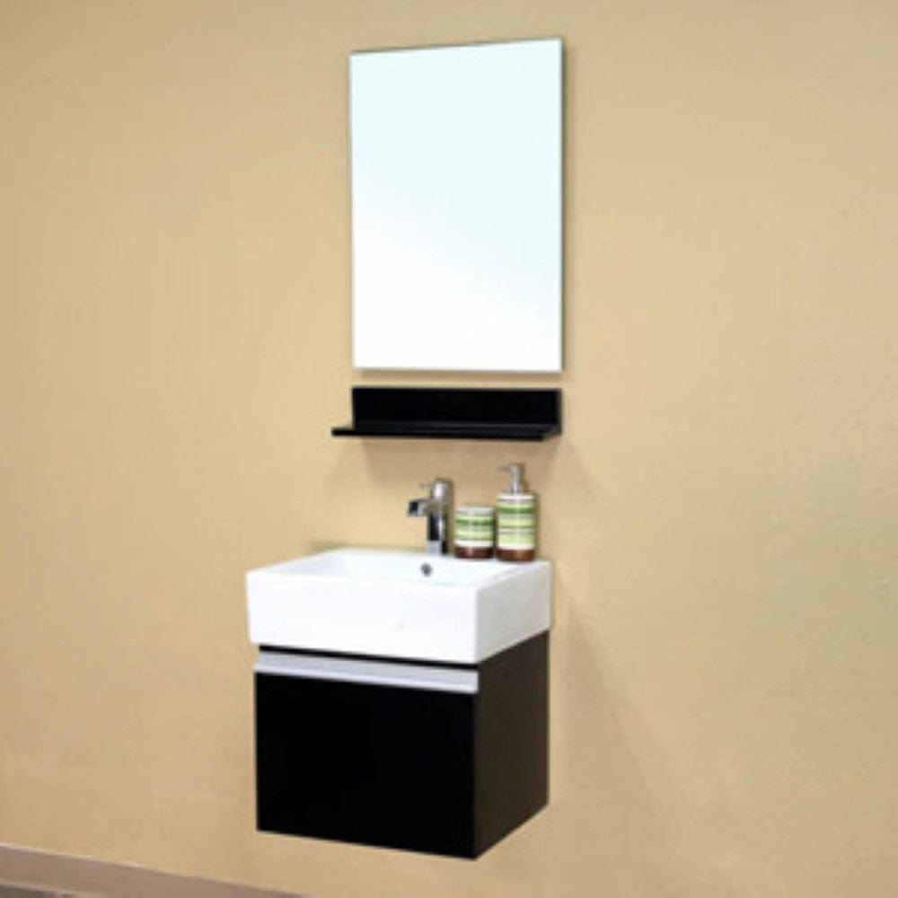 Bellaterra 20.5 in Single Wall Mount Style Sink Vanity Wood Espresso 203145-S