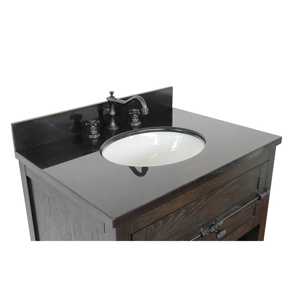 Bellaterra 31" Single Vanity in Brown Ash Finish