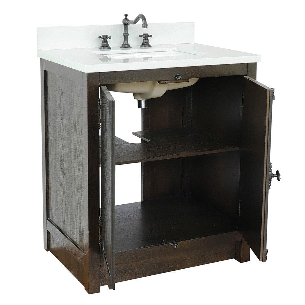 Bellaterra 31" Single Vanity in Brown Ash Finish