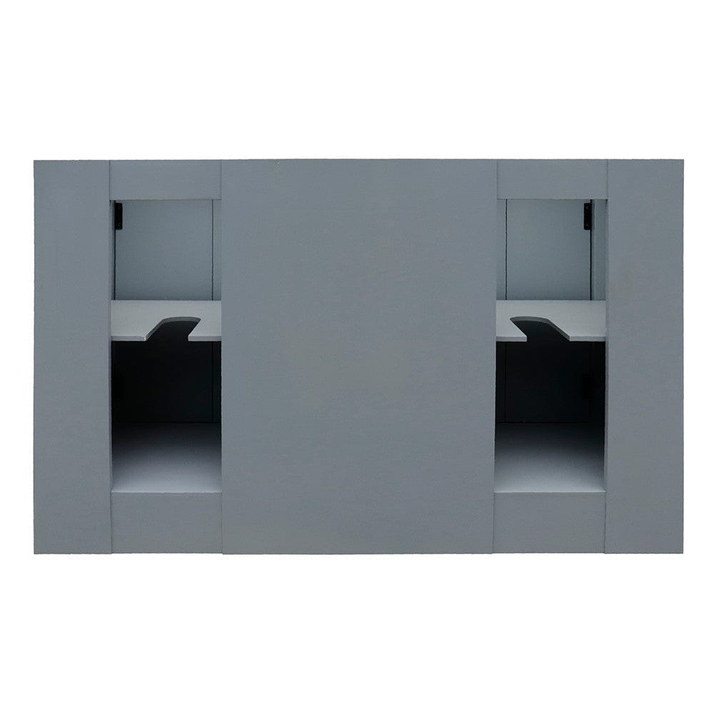 Bellaterra 55" Double Vanity in Gray Ash Finish Rectangle Sink