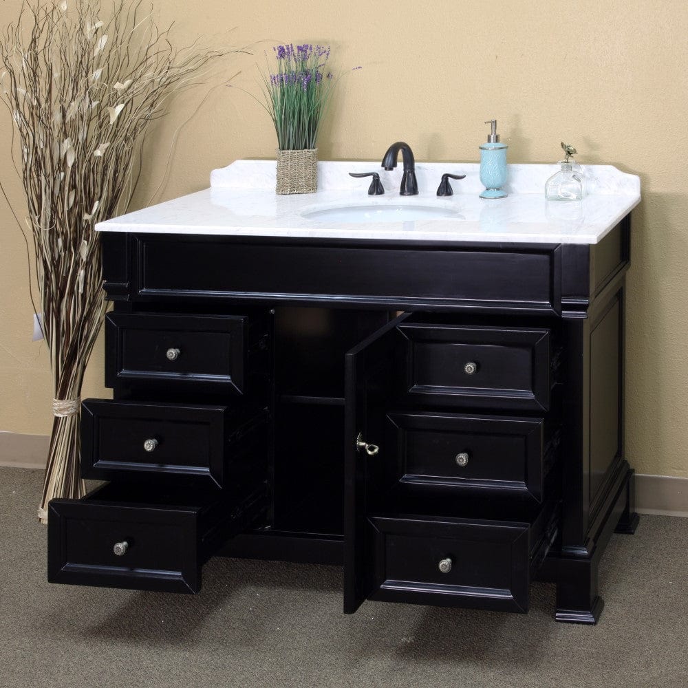 Bellaterra 50 in Single Sink Vanity Wood