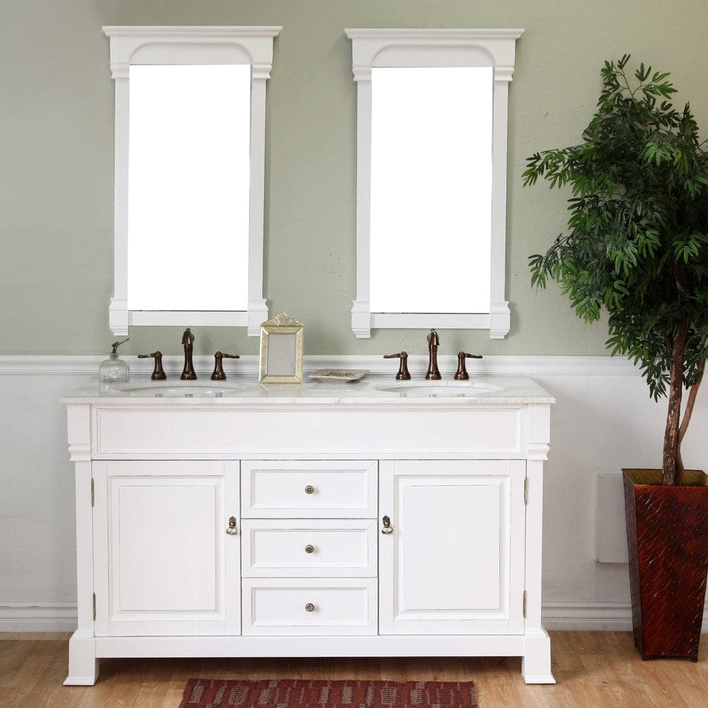 Bellaterra 60 in Double Sink Vanity Wood