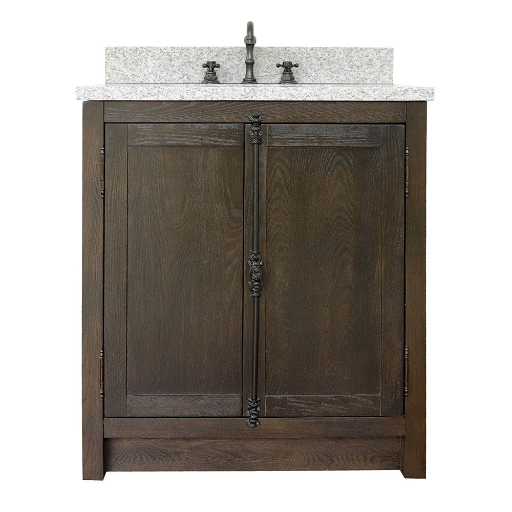 Bellaterra 31" Single Vanity in Brown Ash Finish