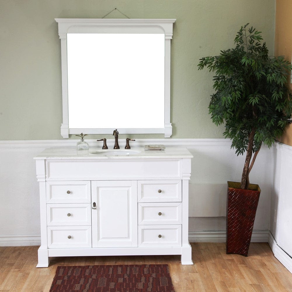 Bellaterra 50 in Single Sink Vanity Wood