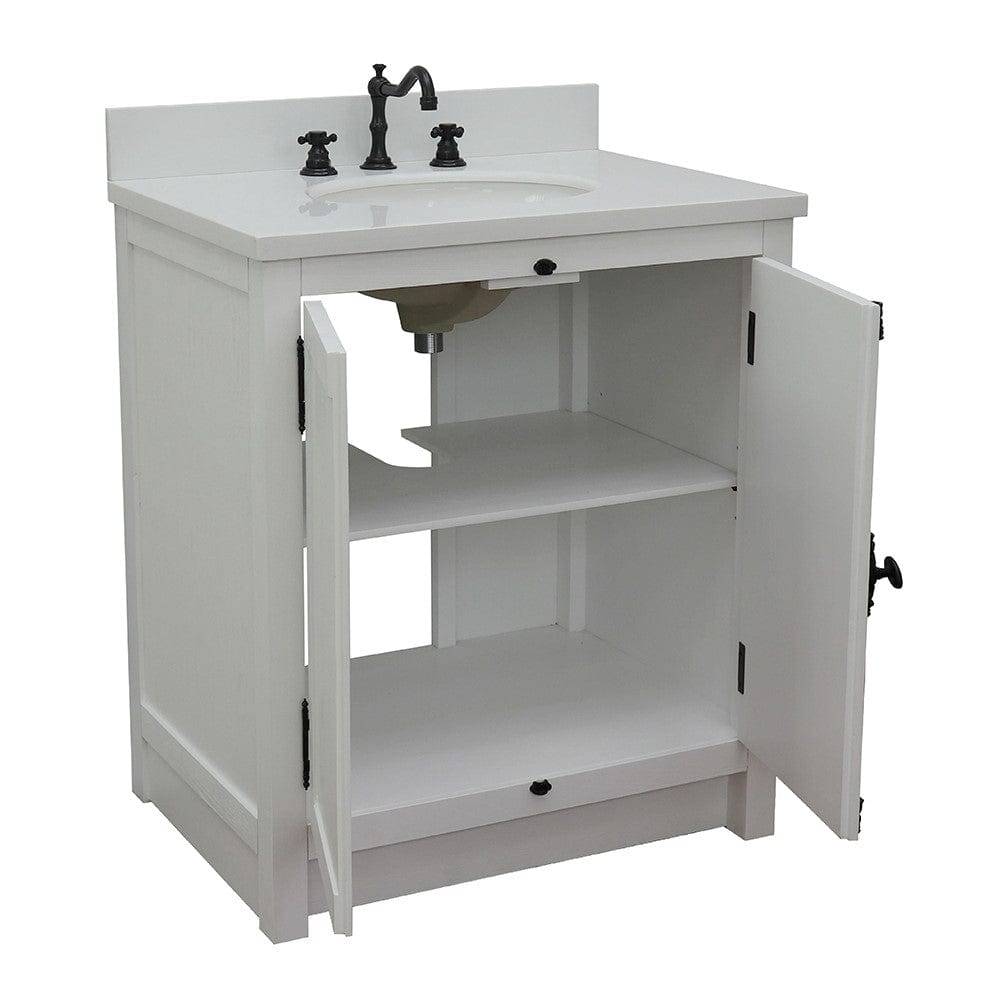 Bellaterra 31" Single Vanity in Glacier Ash Finish