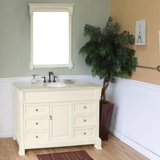 Bellaterra 50 in Single Sink Vanity Wood