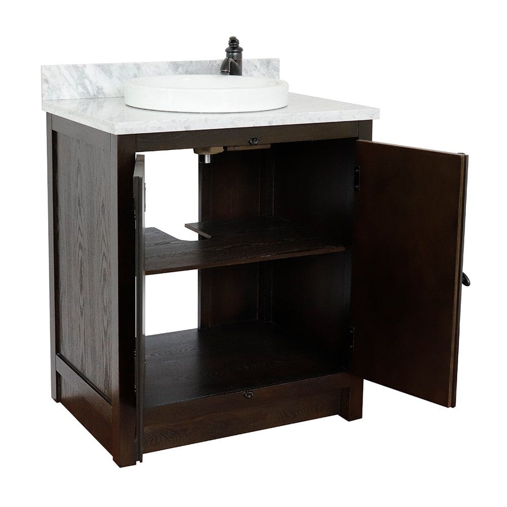 Bellaterra 31" Single Vanity in Brown Ash Finish