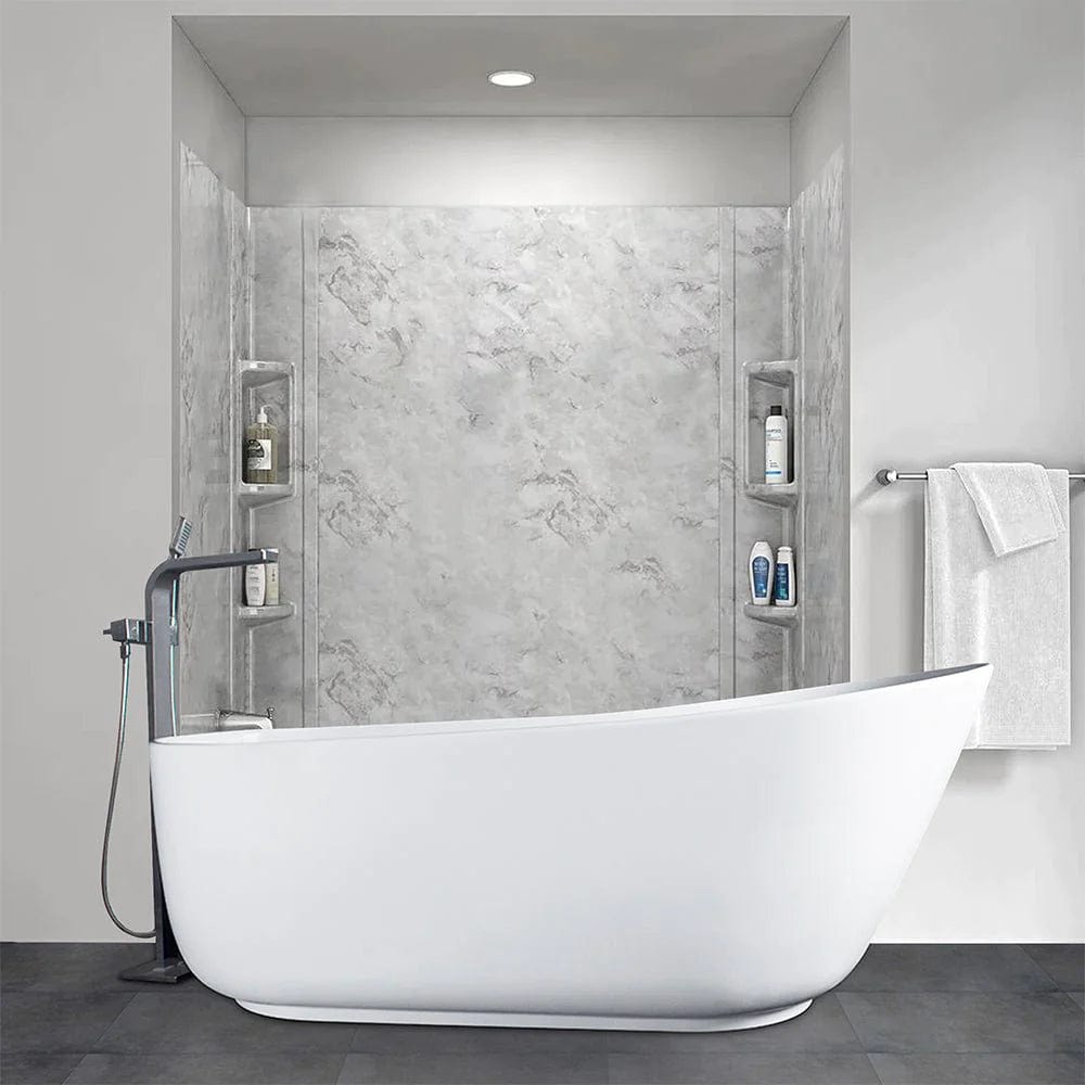 Vanity Art 67" or 59" Flatbottom Freestanding Solid Surface Resin Stone Bathtub Matte