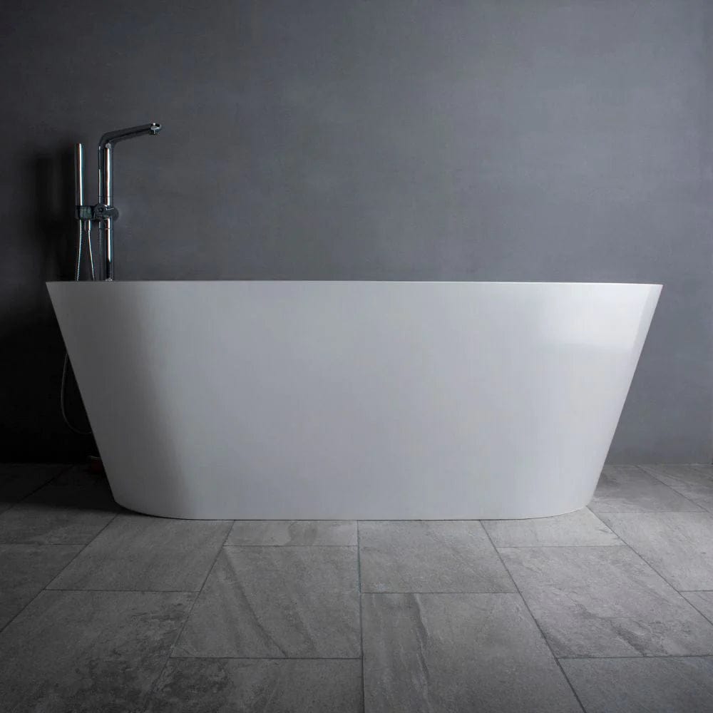 Vanity Art 65" or 59" Flatbottom Freestanding Solid Surface Resin Stone Bathtub Matte