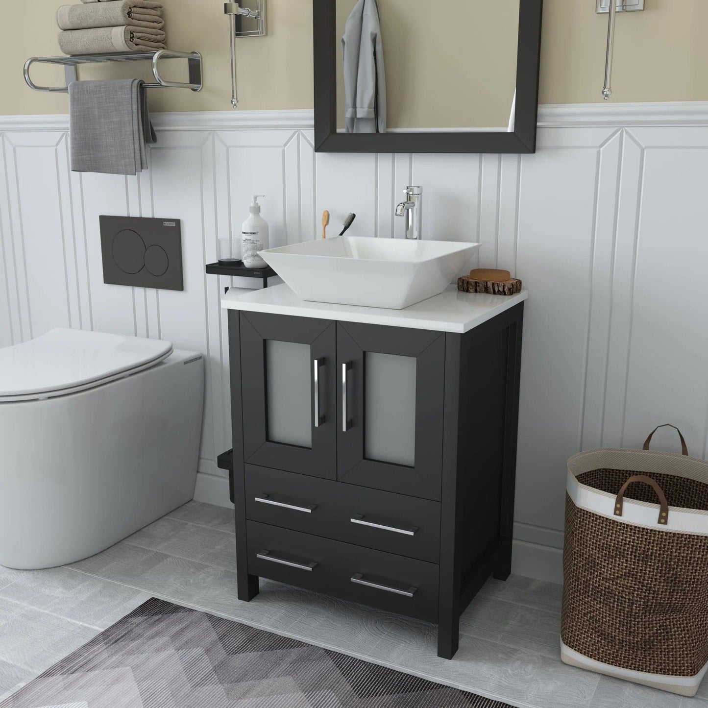 Vanity Art Ravenna 24" Single Sink Bathroom Vanity Combo Set