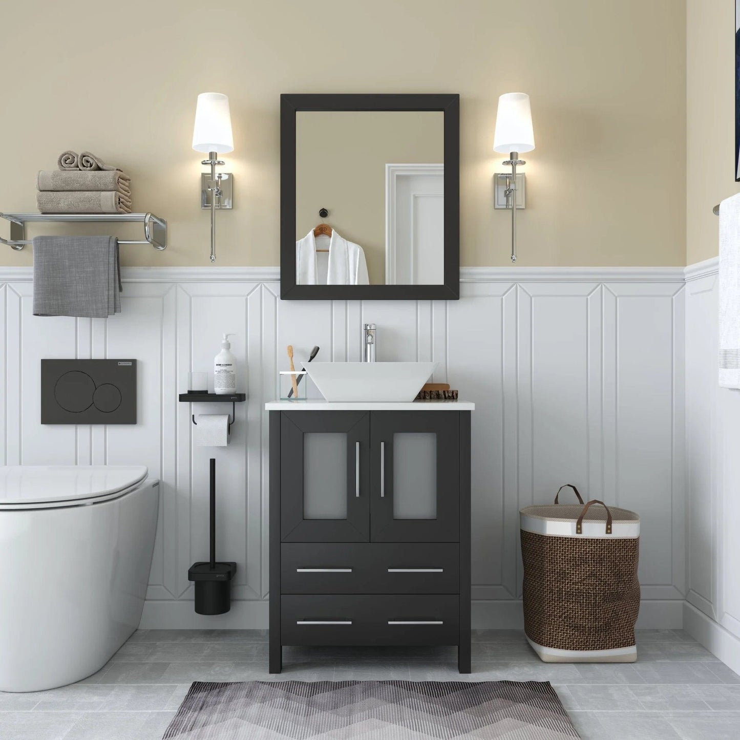 Vanity Art Ravenna 24" Single Sink Bathroom Vanity Combo Set