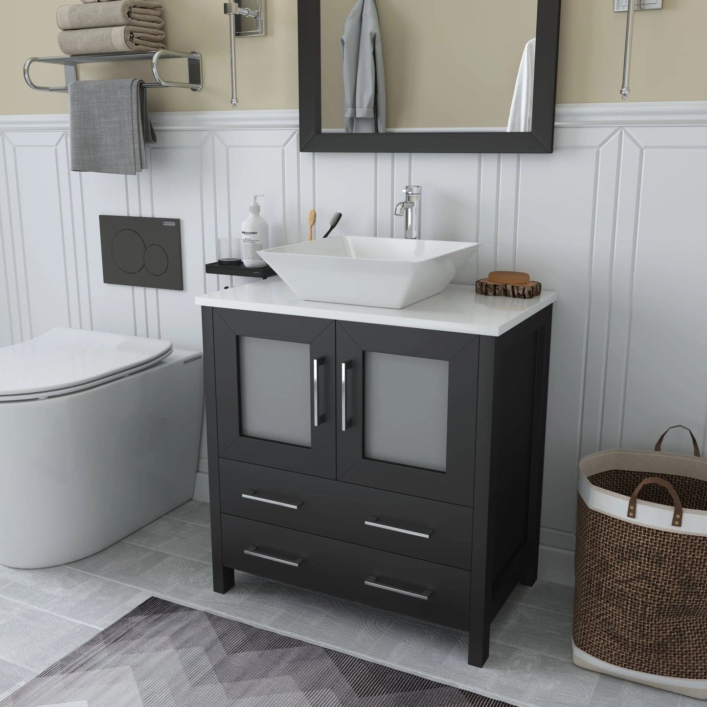 Vanity Art Ravenna 30" Single Sink Small Bathroom Vanity Set