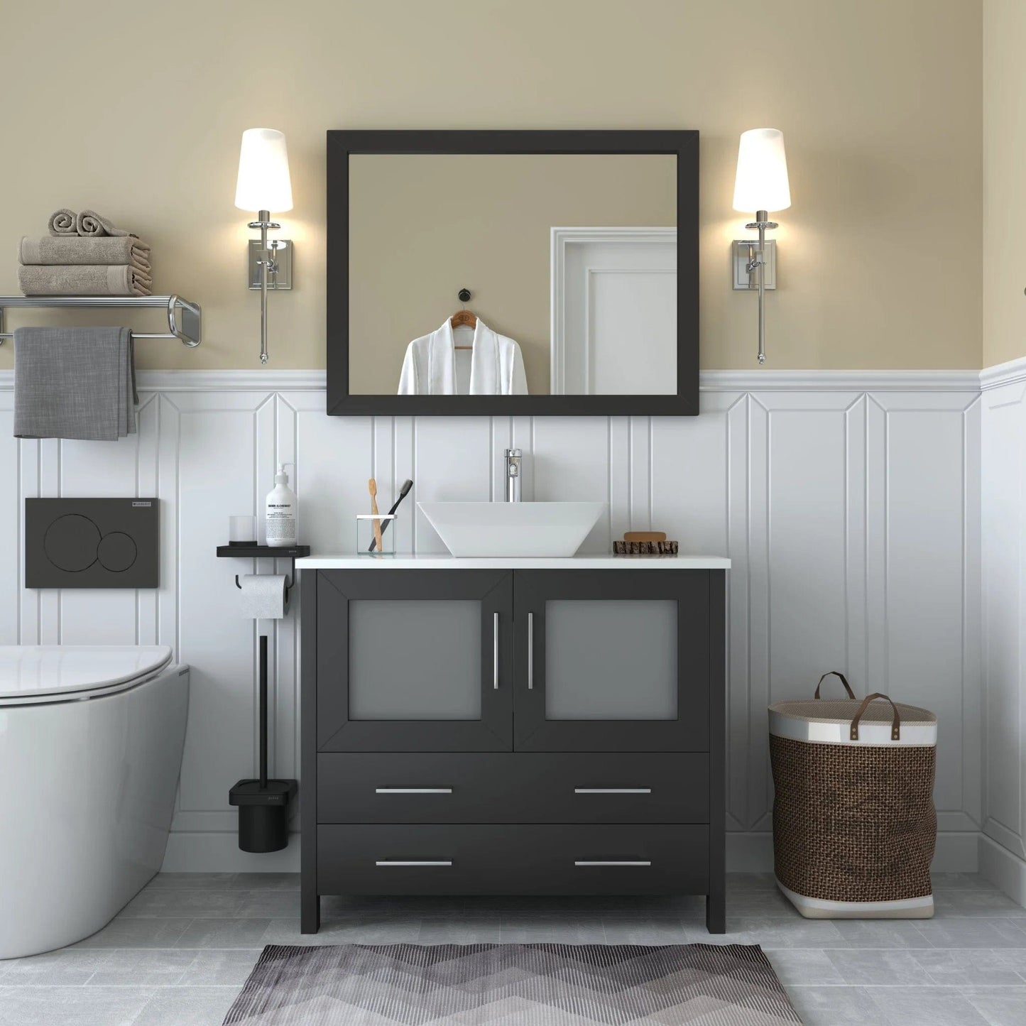 Vanity Art Ravenna 36" Single Sink Bathroom Vanity Combo Set