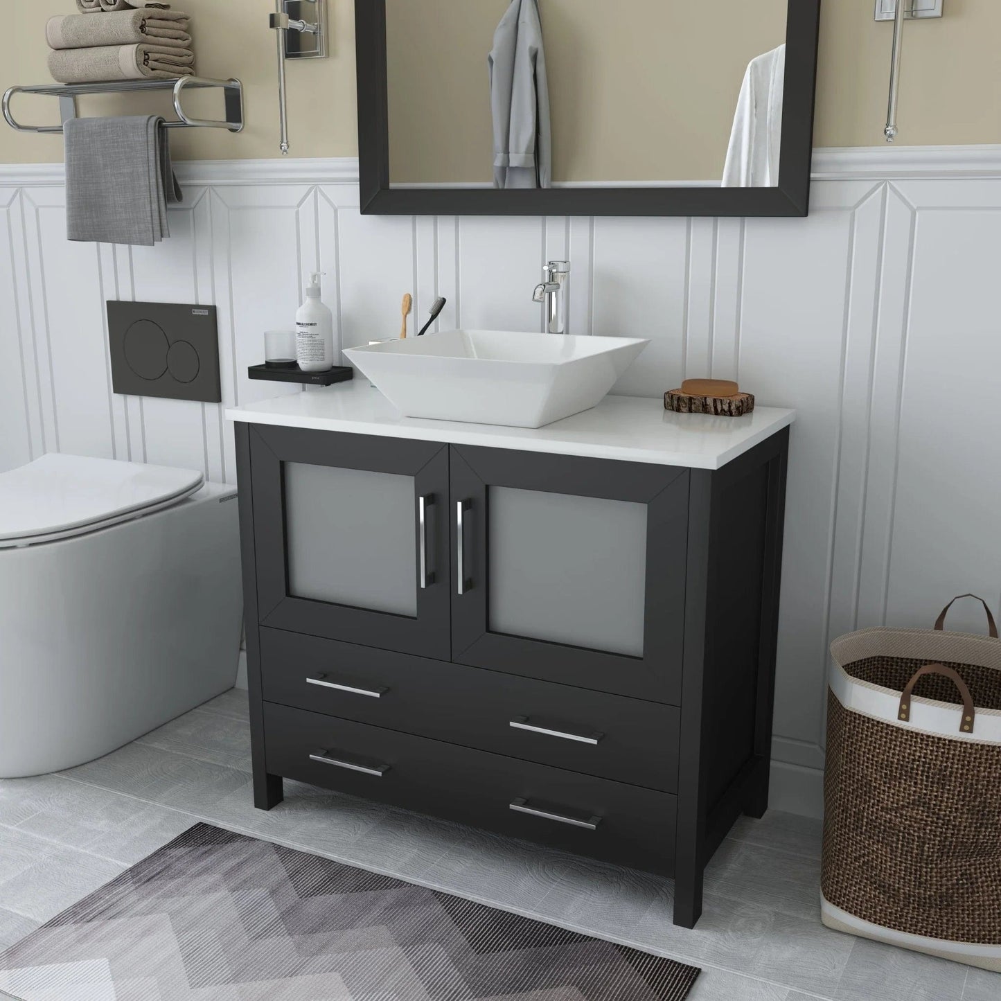 Vanity Art Ravenna 36" Single Sink Bathroom Vanity Combo Set