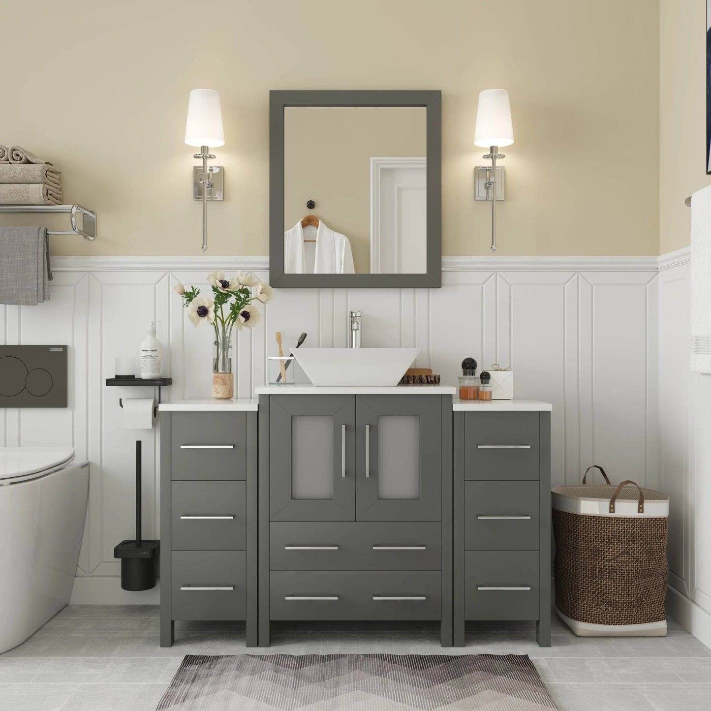 Vanity Art Ravenna 48" Single Sink Bathroom Vanity Combo Set