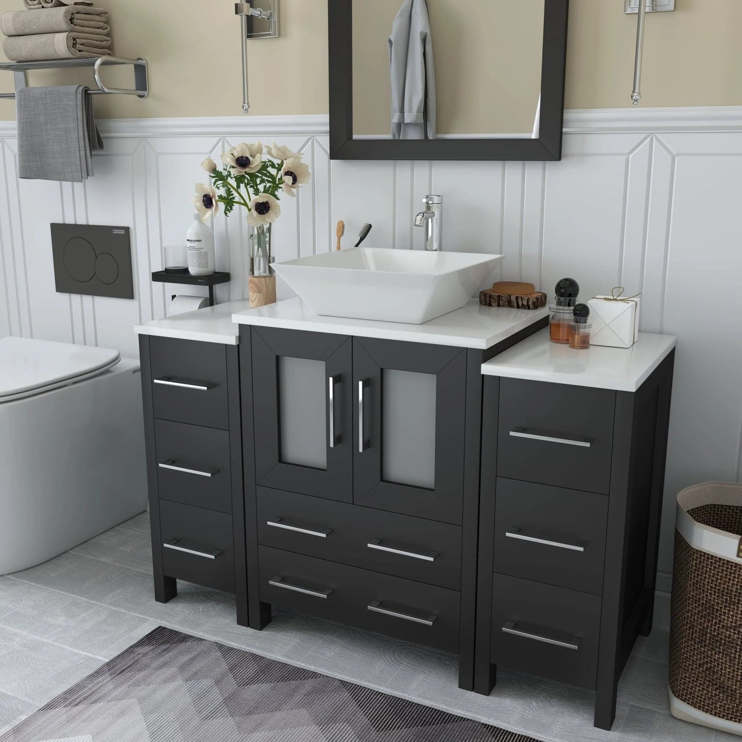 Vanity Art Ravenna 48" Single Sink Bathroom Vanity Combo Set