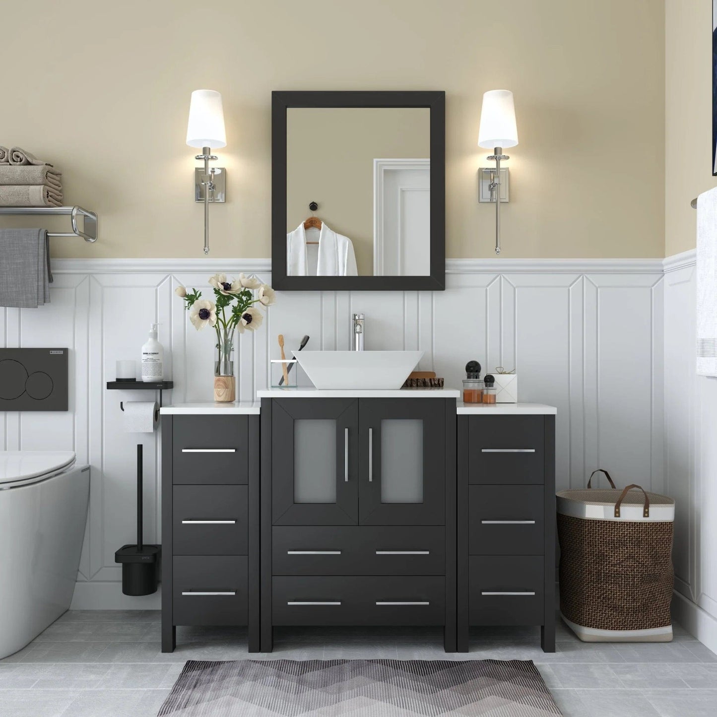 Vanity Art Ravenna 48" Single Sink Bathroom Vanity Combo Set