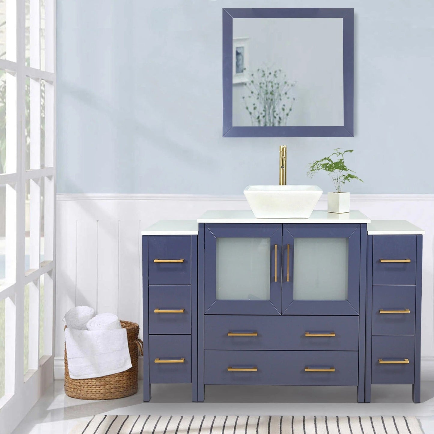 Vanity Art Ravenna 60" Single Sink Small Bathroom Vanity Set