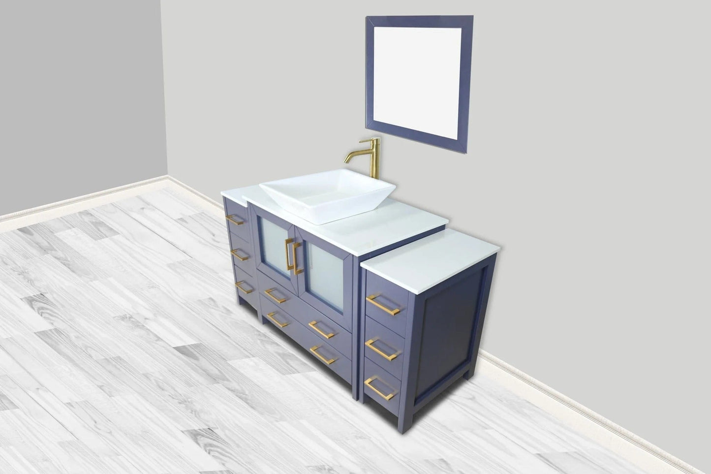 Vanity Art Ravenna 60" Single Sink Small Bathroom Vanity Set