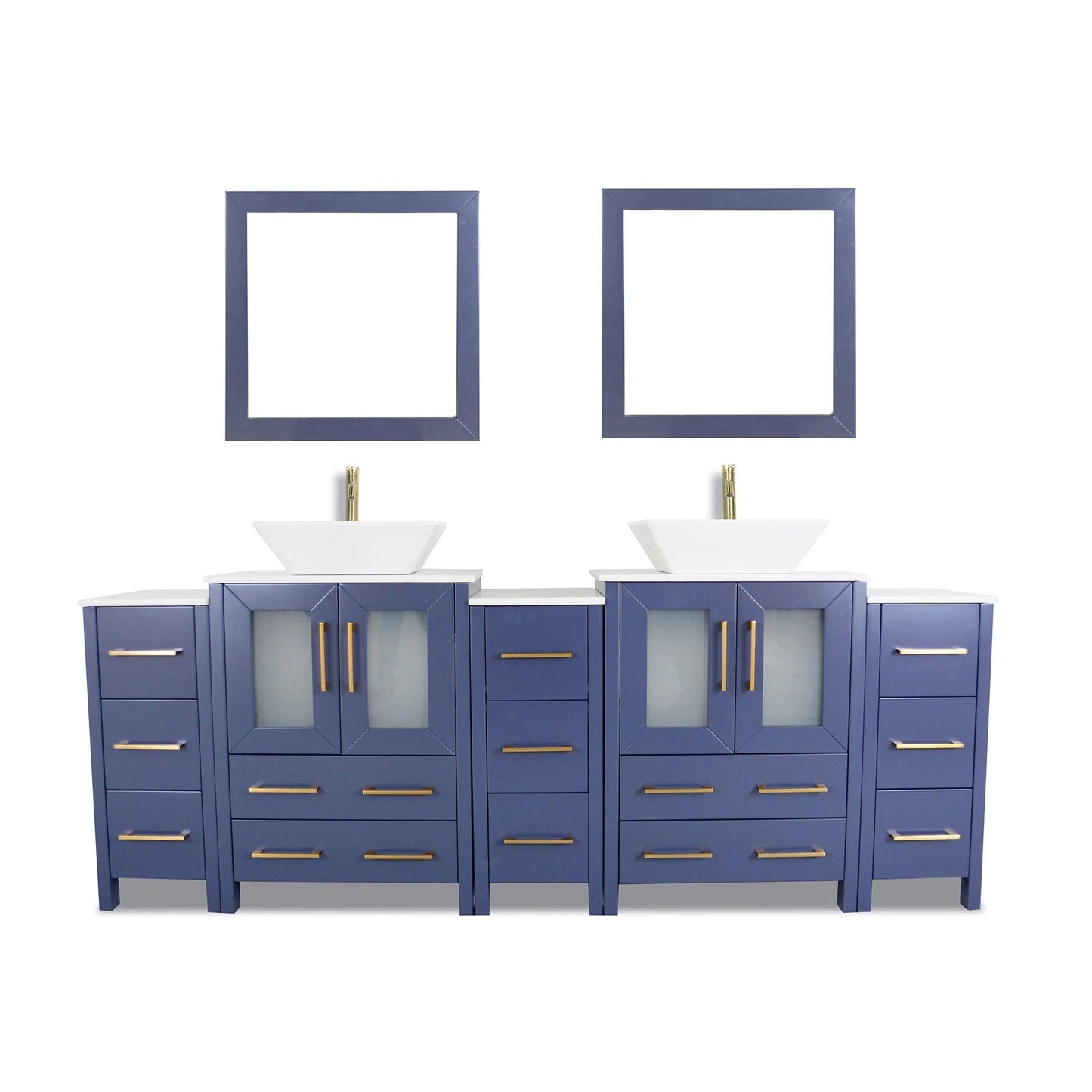 Vanity Art Ravenna 84" Double Sink Bathroom Vanity Combo Set