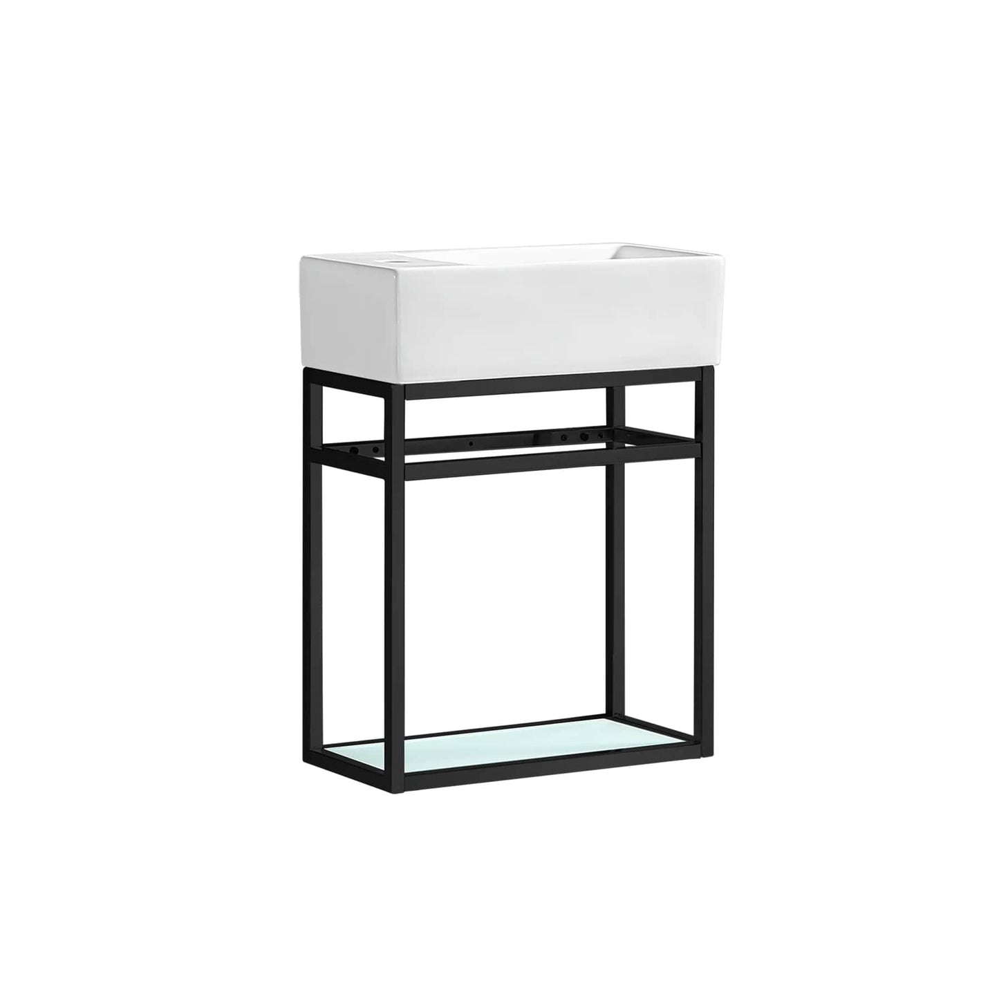 Swiss Madison Pierre 19.5 Single, Metal Frame, Open Shelf, Bathroom Vanity