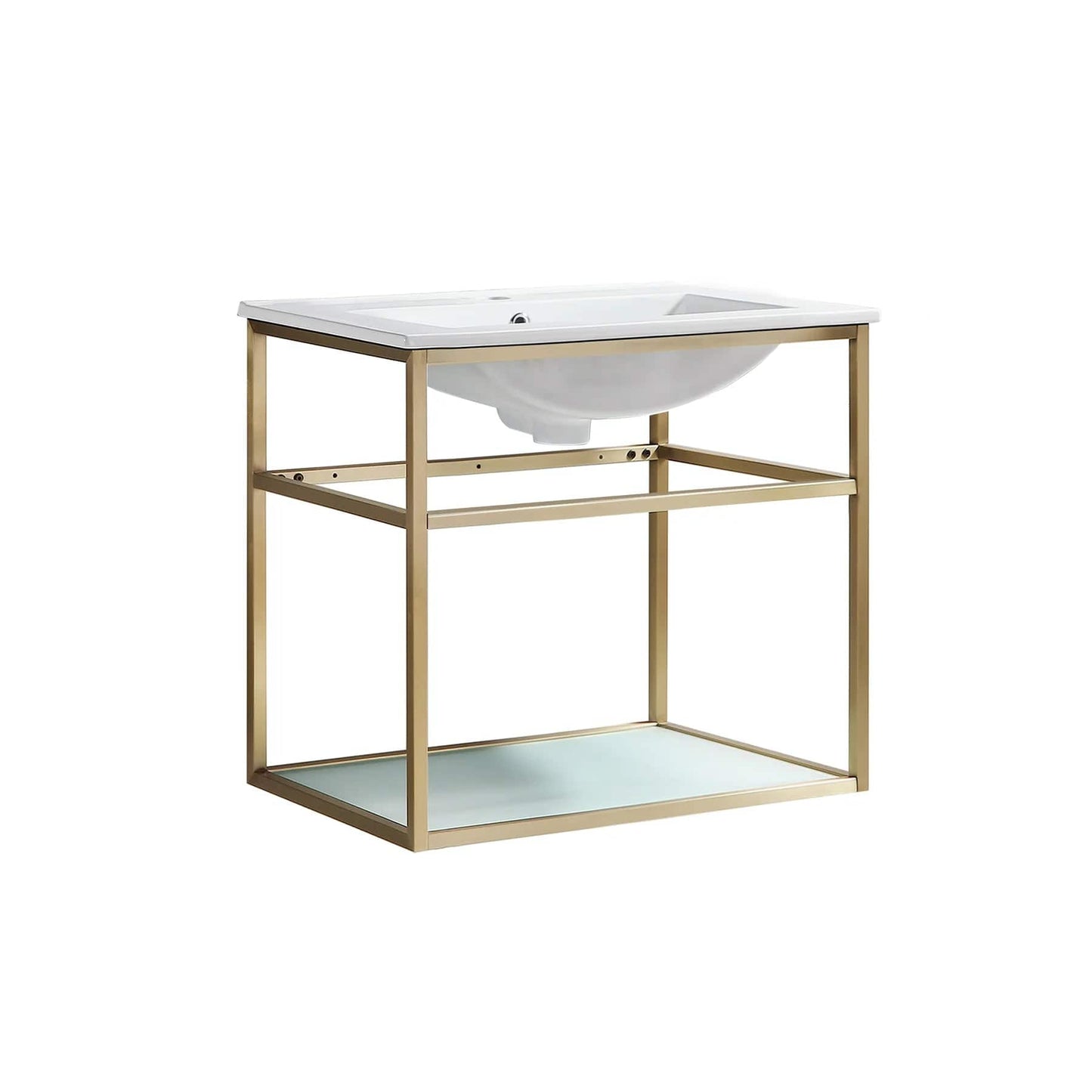 Swiss Madison Pierre 24 Single, Open Shelf, Metal Frame Bathroom Vanity