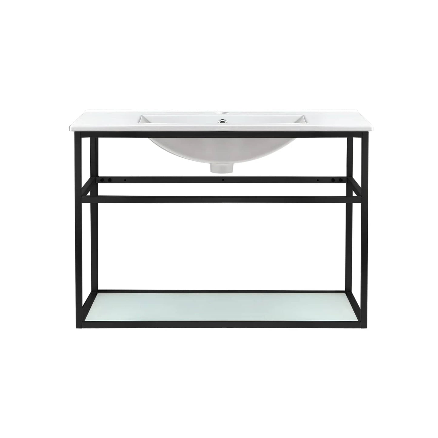 Swiss Madison Pierre 30 Single, Open Shelf, Metal Frame Bathroom Vanity