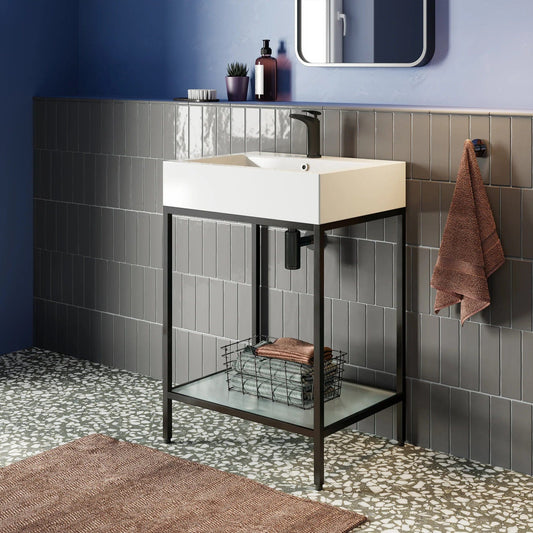 Swiss Madison Pierre 24 Single, Freestanding, Metal Frame Bathroom Vanity