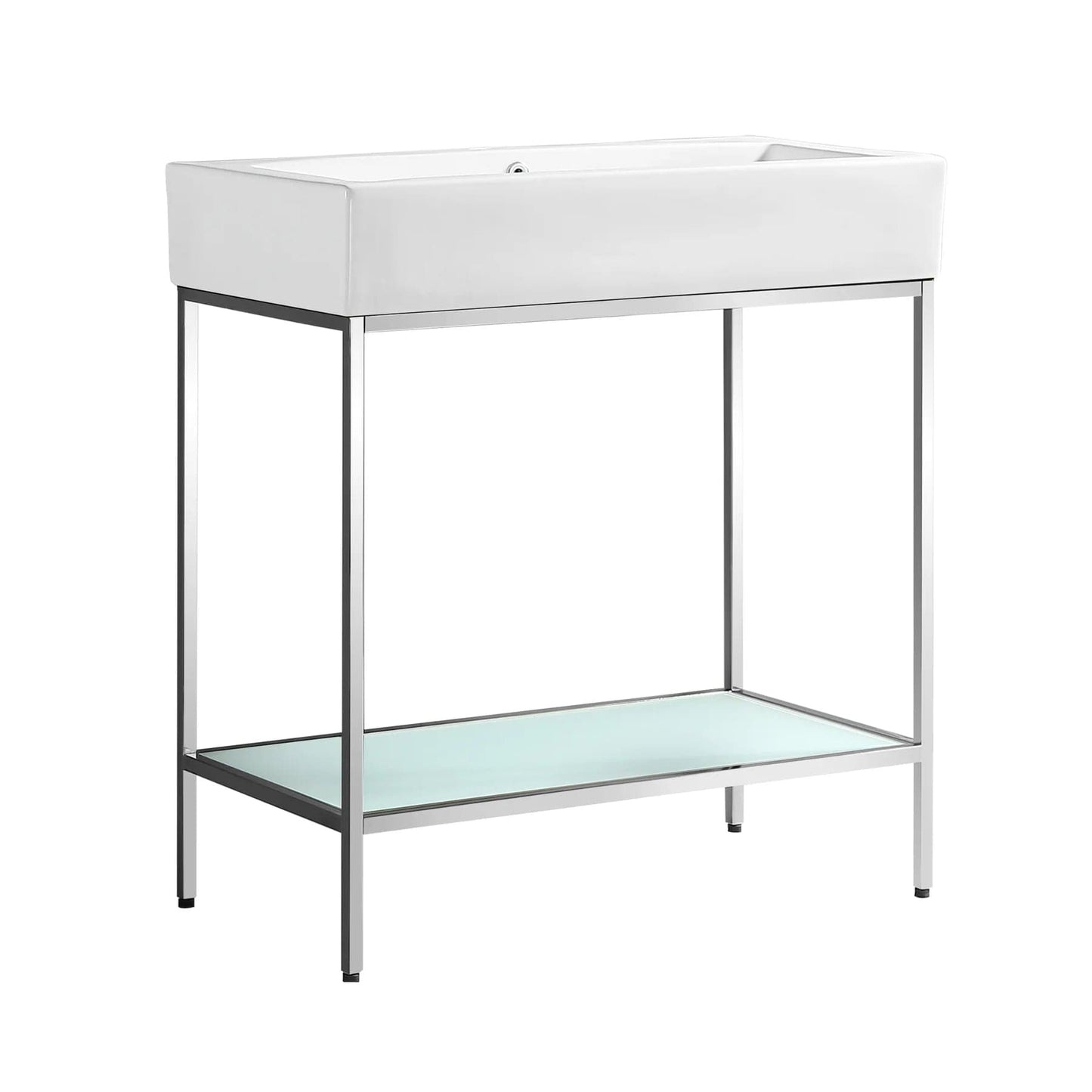 Swiss Madison Pierre 32 Single, Freestanding, Open Shelf, Metal Frame Bathroom Vanity