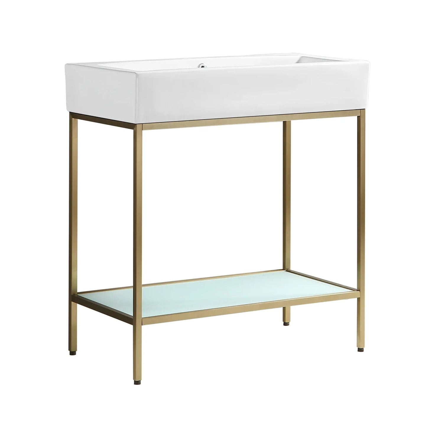 Swiss Madison Pierre 32 Single, Freestanding, Open Shelf, Metal Frame Bathroom Vanity