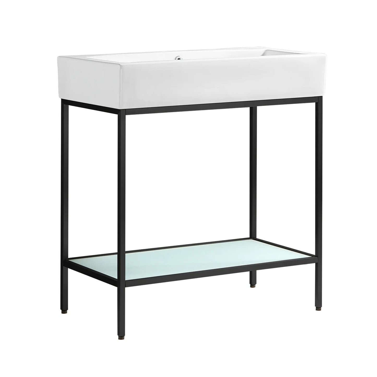 Swiss Madison Pierre 32 Single, Freestanding, Open Shelf, Metal Frame Bathroom Vanity