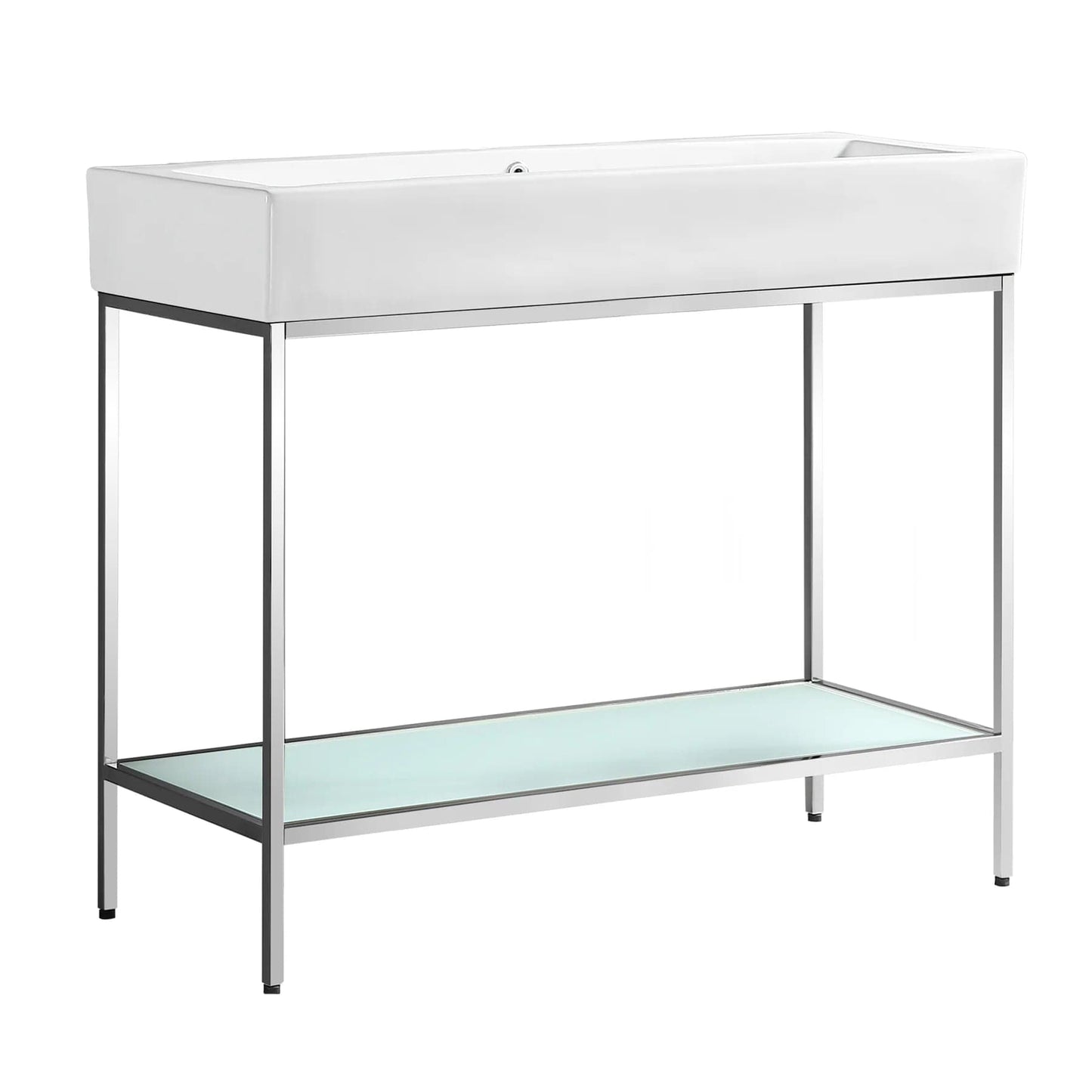 Swiss Madison Pierre 40 Single, Freestanding, Open Shelf, Metal Frame Bathroom Vanity