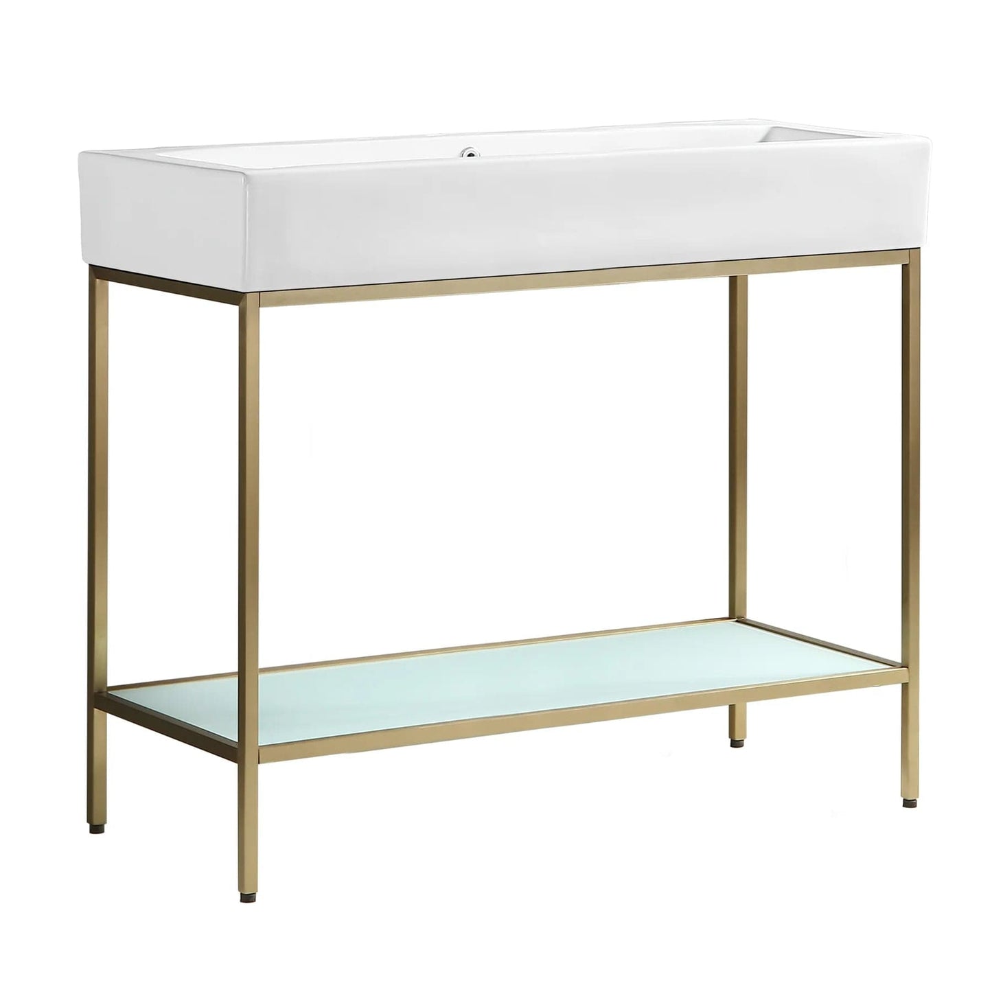 Swiss Madison Pierre 40 Single, Freestanding, Open Shelf, Metal Frame Bathroom Vanity