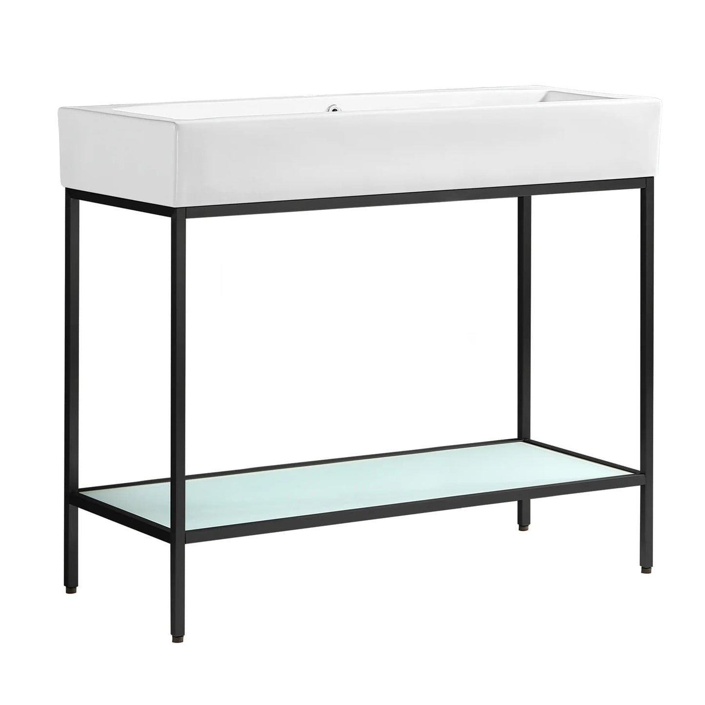 Swiss Madison Pierre 40 Single, Freestanding, Open Shelf, Metal Frame Bathroom Vanity